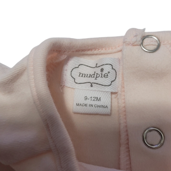 Mud Pie  Baby Girl   9-12 mo. 2-piece set   Pink & Gray - Picture 4 of 16